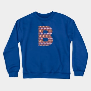 Monogram Letter B- geometric pattern Crewneck Sweatshirt